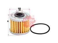 กรองน้ำมันเครื่อง(ไส้กรอง) SAKURA, 15412-MEN-671, O-90030, HONDA (125817)