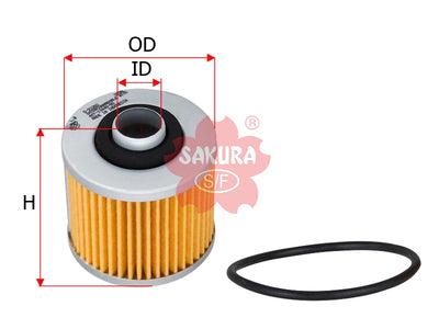 SAKURA,, Oil Filter (Element), 4X7-13440-90, O-91060, YAMAHA