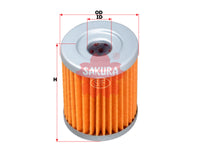 SAKURA,, Oil Filter (Element), 16510-25C00, O-9301, SUZUKI