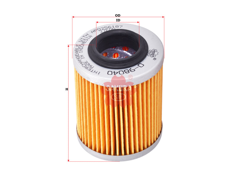 กรองน้ำมันเครื่อง(ไส้กรอง) SAKURA, AP0256187, O-98040, APRILIA (126960)