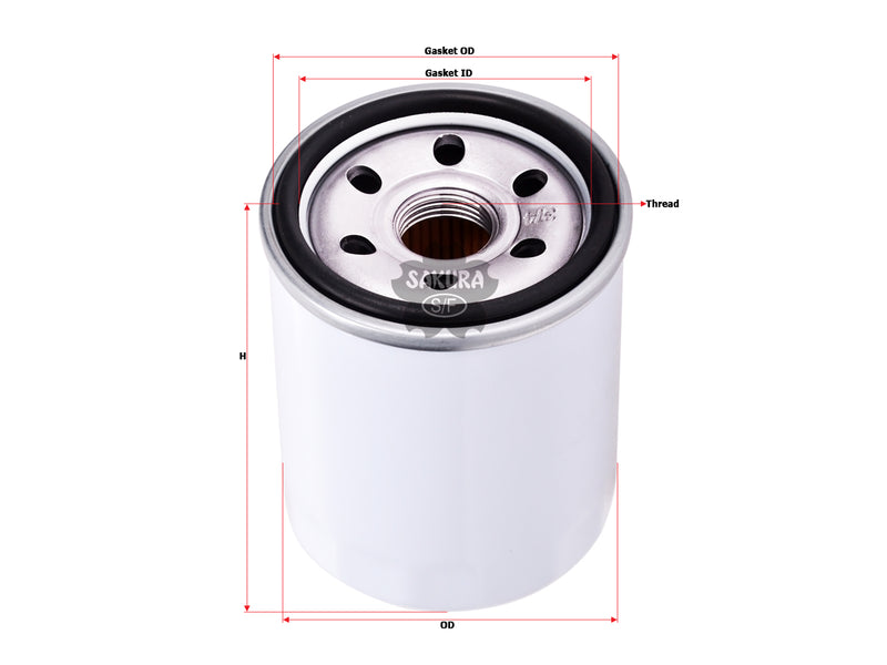 กรองน้ำมันเครื่อง SAKURA, 4043517C1, PC-57010, FORD (128700)