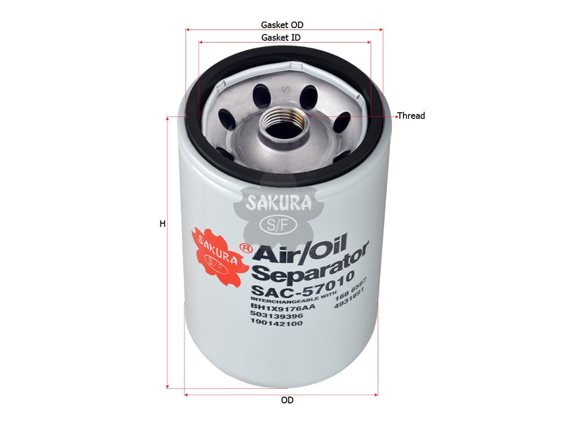 Air/Oil Separator (Spin-On), SAKURA, 2120279, SAC-57010, DAF (123344)