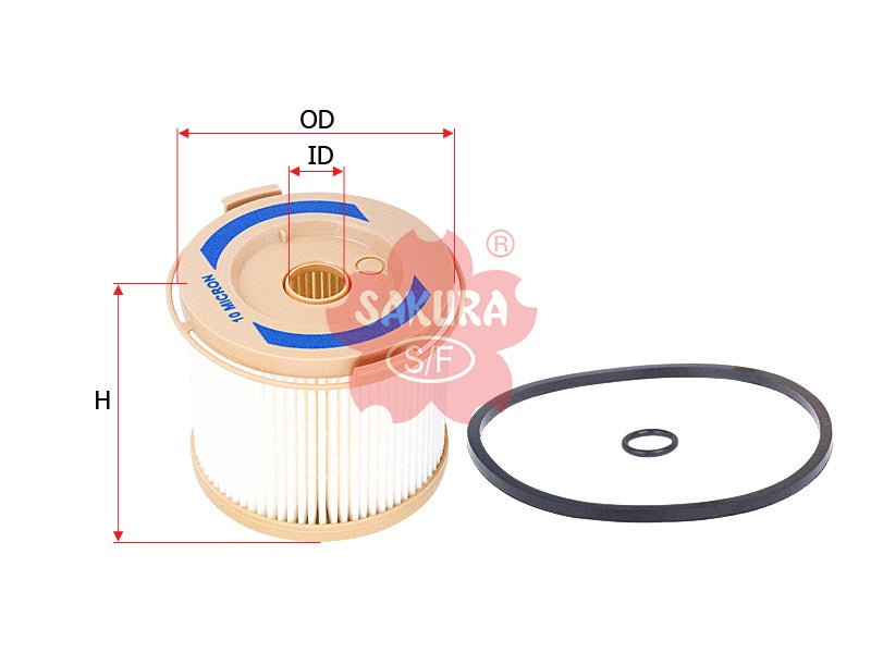 ตัวแยกน้ำมันเชื้อเพลิง/น้ำ (องค์ประกอบ), SAKURA, 438851, SF-1911-10, GMC (126992)