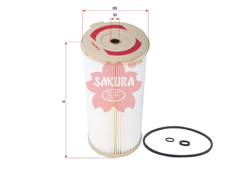 Fuel/Water Separator (Element), SAKURA, 4448737, SF-1912-30, HITACHI (123171)