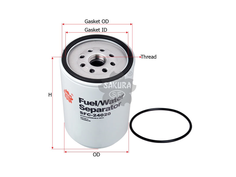 Fuel/Water Separator (Spin-On), SAKURA, 7421380483, SFC-24020, VOLVO (123441)