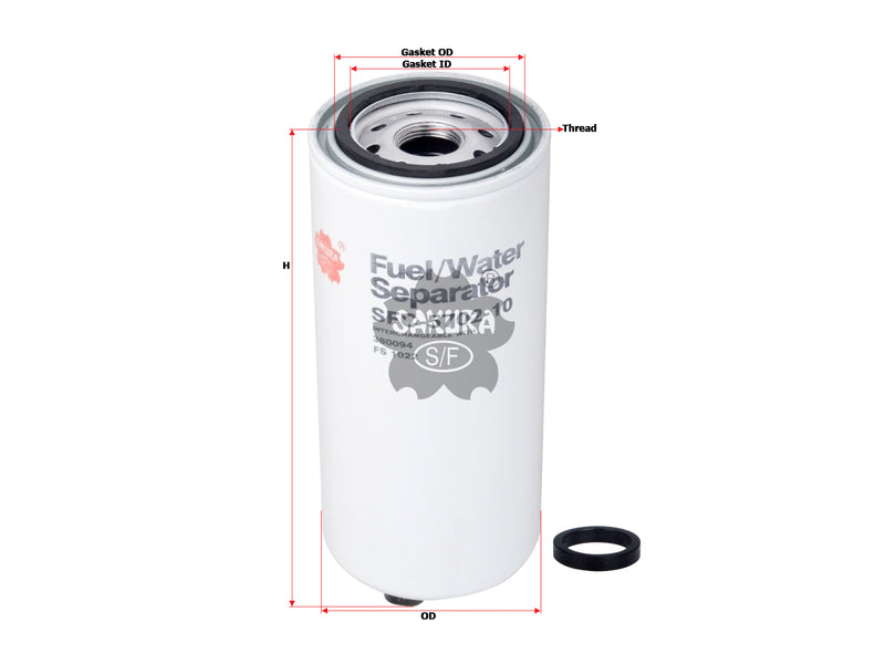 Fuel/Water Separator (Spin-On), SAKURA, 3800394, SFC-5702-10, MASSEY-FERGUSON (124522)