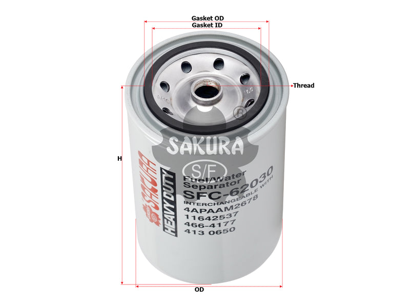 เครื่องแยกน้ำมันเชื้อเพลิง/น้ำ (แบบหมุน), SAKURA, 4APAAM2678, SFC-62030, CLAAS (127016)