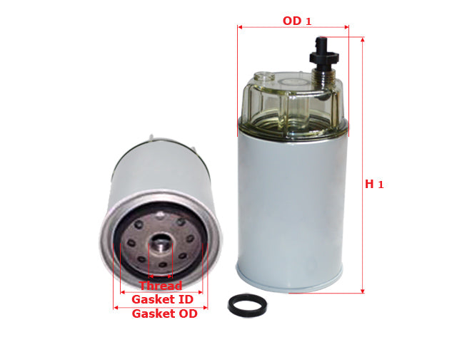 Fuel/Water Separator (Spin-On), SAKURA, 247138, SFC-62040-02B, RACOR/PARKER (126380)