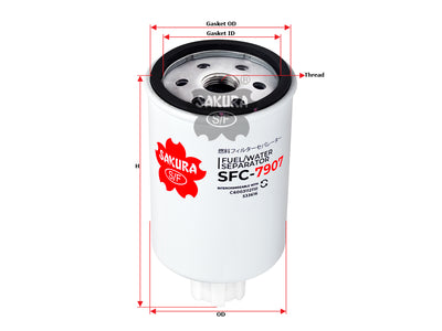 Fuel/Water Separator (Spin-On), SAKURA, C6003112110, SFC-7907, NISSAN (125148)