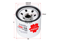 SAKURA,, Oil Filter (Spin-On), 38325-AA032, TC-1801, SUBARU