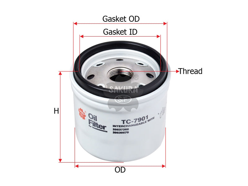 SAKURA,, Oil Filter (Spin-On), A 000 277 30 95, TC-7901, NEW HOLLAN