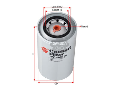 SAKURA,, Coolant Filter (Spin-On), LV52V01002P1, WC-56010, KOMATSU