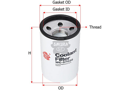 SAKURA,, Coolant Filter (Spin-On), 3680434, WC-57020, FREIGHTLINER
