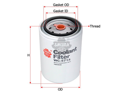 SAKURA,, Coolant Filter (Spin-On), 7025830, WC-5714, INGERSOLL RAND