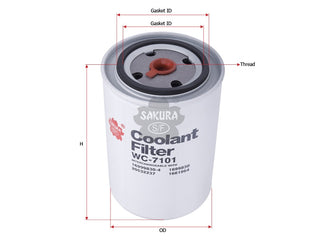 กรองน้ำหล่อเย็น(Spin-On) , SAKURA, 20539991, WC-7101, VOLVO (123388)