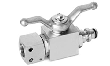 SB2SLMXM-06 | 3/8" 2-Way Block Body, Male by Male Staple Lok Full Port Ball Valve - DP 316 Stainless (102497)