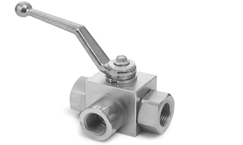 SBBFO-08 | 1/2" 3-Way Block Body Mounted Panel, Threaded Ball Valve - DP 316 Stainless (102094)