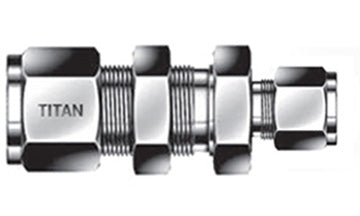 SBHRU-06-04 - 3/8" x 1/4" Tube Bulkhead Red. Union - 316 Stainless (096026)