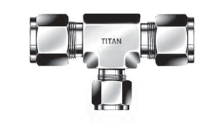 SRUT-12-12-08 - 3/4" x 3/4" x 1/2" Tube အနီရောင်။ Union Tee - 316 Stainless (096045)