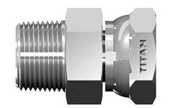 SS-1404-04-02 - 1/4" Male Pipe x 1/8" Female Pipe Swivel - Stainless Steel (086400)