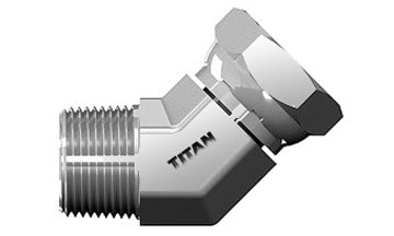 SS-1503-20-20 - ท่อตัวผู้ 1-1/4" x ท่อตัวเมียหมุน 45Â° 1-1/4" - สเตนเลส (094190)