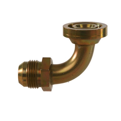 SS-1804-12-12 - 90° Elbow, 3/4" JIC x 3/4" Code 62 Flange - Stainless Steel (101284)