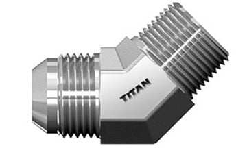 SS-2503-04-02 - 1/4" JIC/AN 37Â° x 1/8" Male Pipe 45Â° - Stainless Steel (086977)