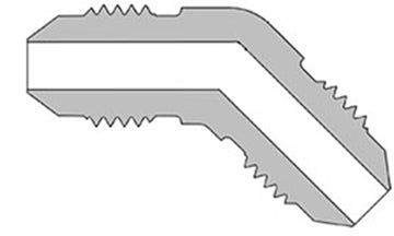 SS-2504-04-04 - 1/4" JIC/AN 37Â° x 1/4" JIC/AN 37Â° Union 45Â° - Stainless Steel (087438)