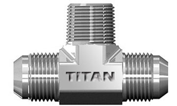 SS-2601-02-02-02 - 1/8" Male JIC x 1/8" Male JIC x 1/8" Male NPT - Stainless Steel JIC to Pipe Branch Tee (087349)