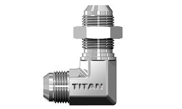 SS-2701-32-32 - 2" JIC/AN 37Â° x 2" JIC/AN 37Â° Bulkhead 90° - Stainless Steel (087426)