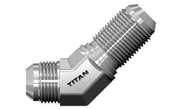 SS-2702-20-20 - 1-1/4" JIC/AN 37° x 1-1/4" JIC/AN 37° Bulkhead 45° - Stainless Steel (087372)