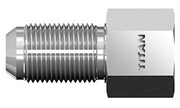 SS-2705-02-04 - 1/8" အမျိုးသမီးပိုက် x 1/4" JIC/AN 37° Bulkhead - Stainless Steel (087168)