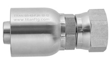 SS-43-FJX-12-16 | สายยาง 3/4" x 1" 37Â° JIC (1 5/16"-12 เกลียว) ข้อต่อเกลียวตัวเมีย - ข้อต่อท่อสแตนเลส (084687)