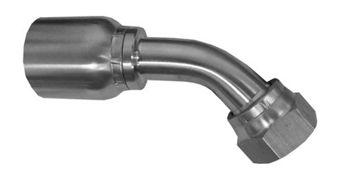 SS-43-FJX45-4-4 | สายยาง 1/4" x 1/4" 37Â° JIC (7/16"-20 เกลียว) ตัวเมียหมุน 45Â°- ข้อต่อท่อสแตนเลส (084694)