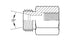 SS-5009L-28-16 | 28 mm tube (M36x2.0 thread) DIN X 1" Female BSP (097430)