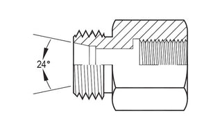 เอสเอส-5009L-42-24 | ท่อ 42 มม. (เกลียว M52x2.0) DIN X 1-1/2" ตัวเมีย BSP (097432)