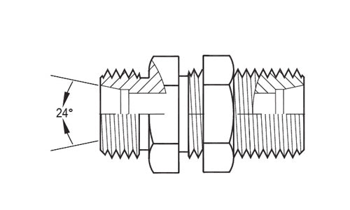 SS-5040S-25 | 25 mm tube (M36x2.0 thread) DIN Bulkhead Union (097475)