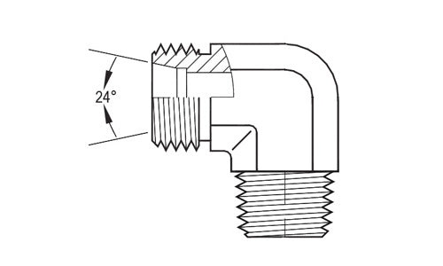 เอสเอส-5063L-15-08 | ท่อ 15 มม. (เกลียว M22x1.5) X 1/2" 90° ตัวผู้ BSPT (096724)
