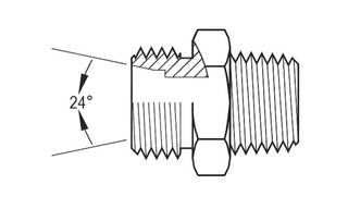 SS-5068LLT-04-8X1 | ท่อ 06 มม. (เกลียว M10x1.0) X 8X1 เกลียวเมตริกตัวผู้ (097620)