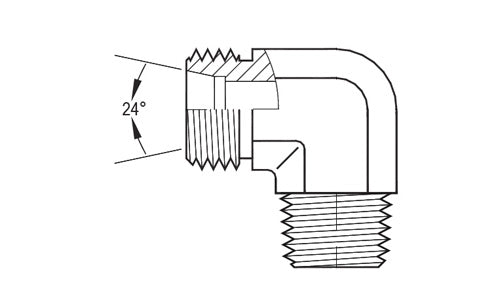 SS-5069LLT-06-10X1 | 06 mm tube (M10x1.0 thread) X 10X1 Male Metric Taper (097643)
