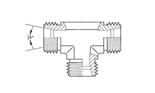 SS-5080LL-08 | 08 mm tube (M12x1.0 thread) DIN Union Tee (097730)၊