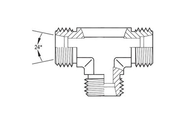เอสเอส-5080S-20 | ท่อ 20 มม. (เกลียว M30x2.0) ข้อต่อ DIN Union Tee (091193)