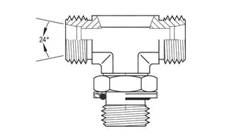 SS-5169L-22-22-27 | 22 mm tube (M30x2.0 thread) DIN X 27 mm Male Metric (091250)