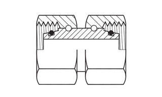 เอสเอส-5300L-35 | ท่อ 35 มม. (เกลียว M45x2.0) ข้อต่อหมุน DIN ตัวเมีย (091353)