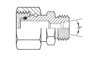 SS-5315L-22-08 | 22 mm tube (M30x2.0 thread) Female DIN X 08 mm tube (M14x1.5 thread) Male DIN (091466)