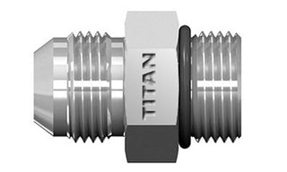 SS-6400-06-06 - 3/8" JIC/AN 37Â° x 3/8" ORB Male (#6 thread) - Stainless Steel (087491)