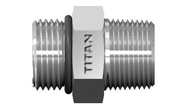 SS-6401-06-04 - 3/8" ORB Male (#6 thread) x 1/4" Male Pipe - Stainless Steel (095142)