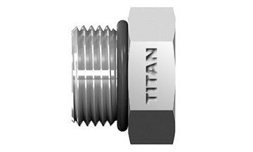 SS-6408-03 - 3/16" ORB Male (#3 thread) Hex Head Plug - Stainless Steel (087465)