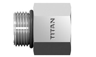 SS-6410-12-10 - 3/4" ORB Male (#12 thread) Male x 5/8" ORB Female (#10 thread) - Stainless Steel (095100)