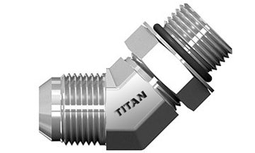 SS-6802-20-20 - 1-1/4" JIC/AN 37Â° x 1 1/4" ORB Male (#20 thread) 45Â° - Stainless Steel (087538)